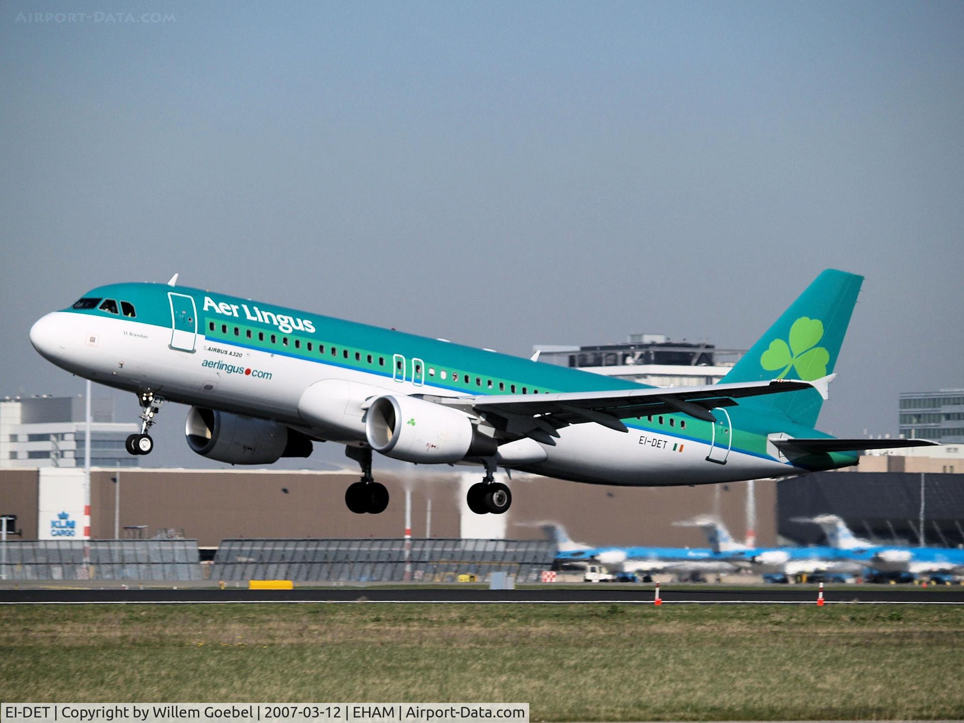 EI-DET, 2006 Airbus A320-214 C/N 2810, Take off from Amsterdam Airport of runway24