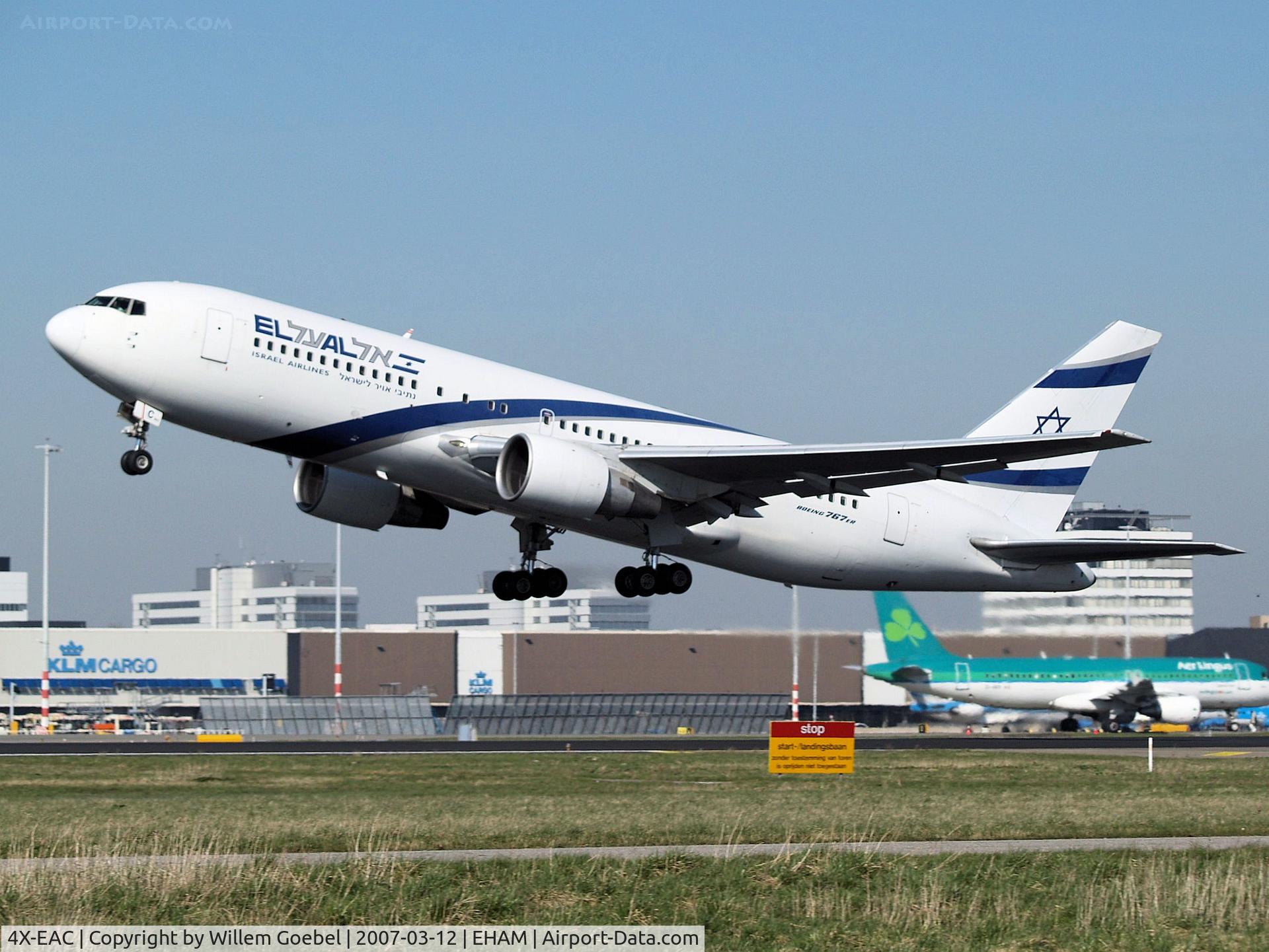 4X-EAC, 1984 Boeing 767-258/ER C/N 22974, Take off from Amsterdam Airport of runway24