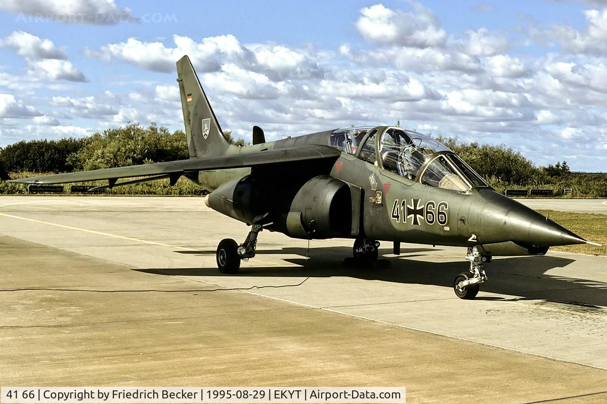 41 66, Dassault-Dornier Alpha Jet A C/N 0166, flightline at Aalborg