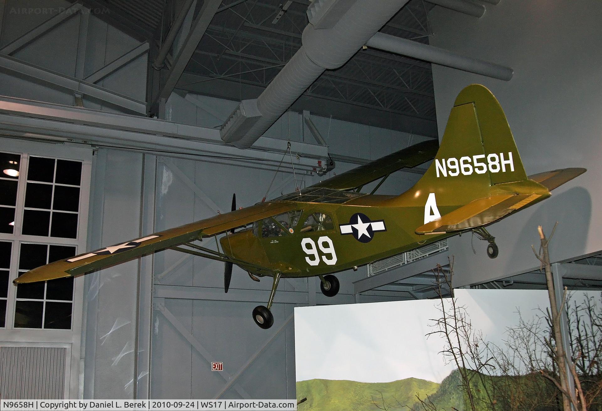 N9658H, 1944 Stinson L-5E Sentinel C/N 4297, This beauty is on display at the Eagle Hanger of the EAA AirVenture museum.