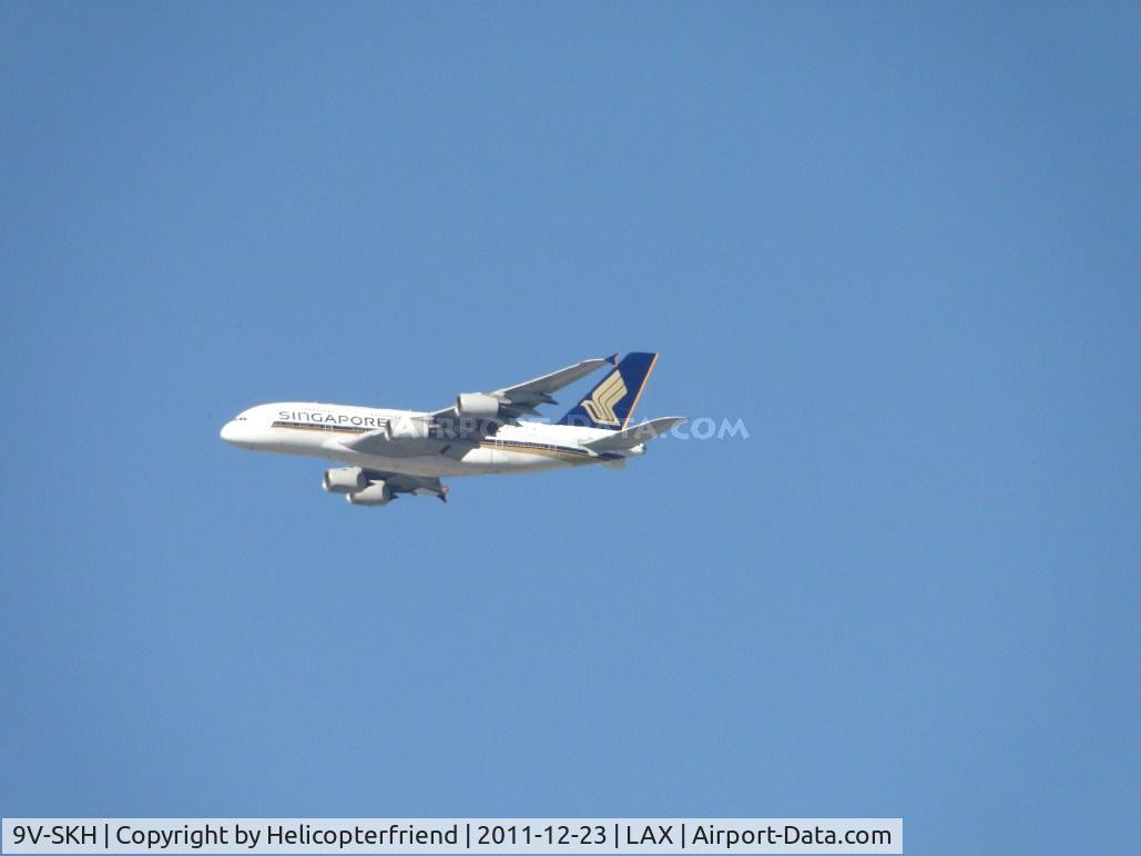 9V-SKH, 2008 Airbus A380-841 C/N 021, Just turned final approximately 12 -13 miles out, for runway 24