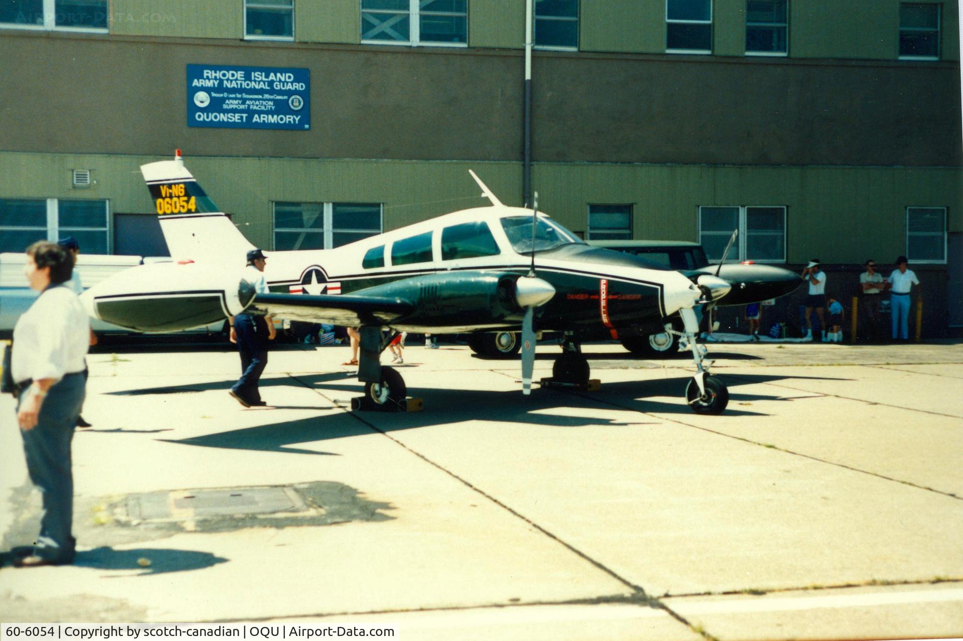 60-6054, 1960 Cessna L-27B Administrator C/N 310M-0009, UA Army 1960 Cessna L-27B Administrator S/N 60-6045 at Quonset State Airport, North Kingstown, RI - circa 1980's