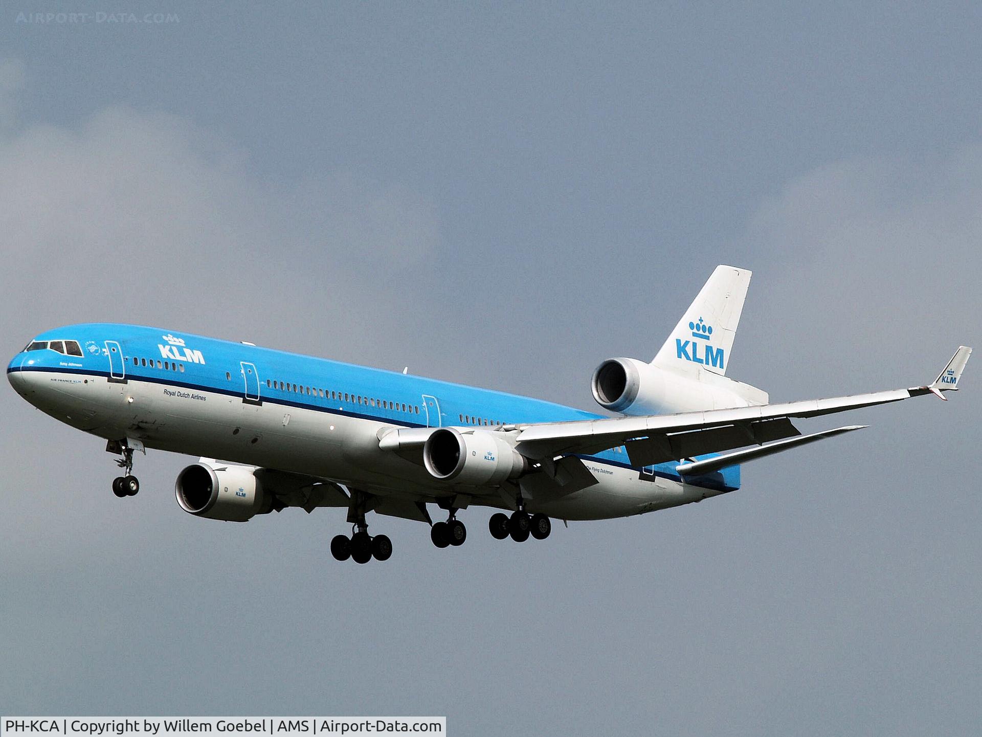 PH-KCA, 1993 McDonnell Douglas MD-11 C/N 48555, Landing on runway C18 of Amsterdam Airport