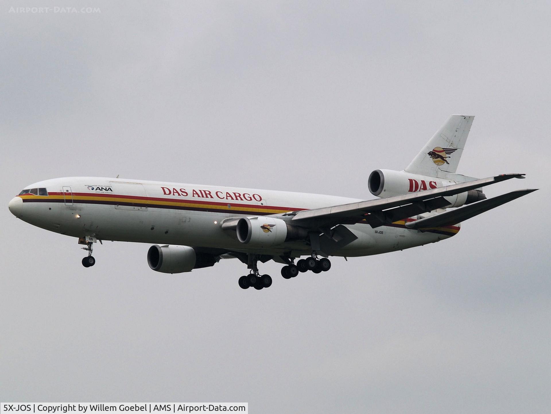 5X-JOS, 1978 McDonnell Douglas DC-10-30F C/N 46976, Landing on runway C18 of Amsterdam Airport