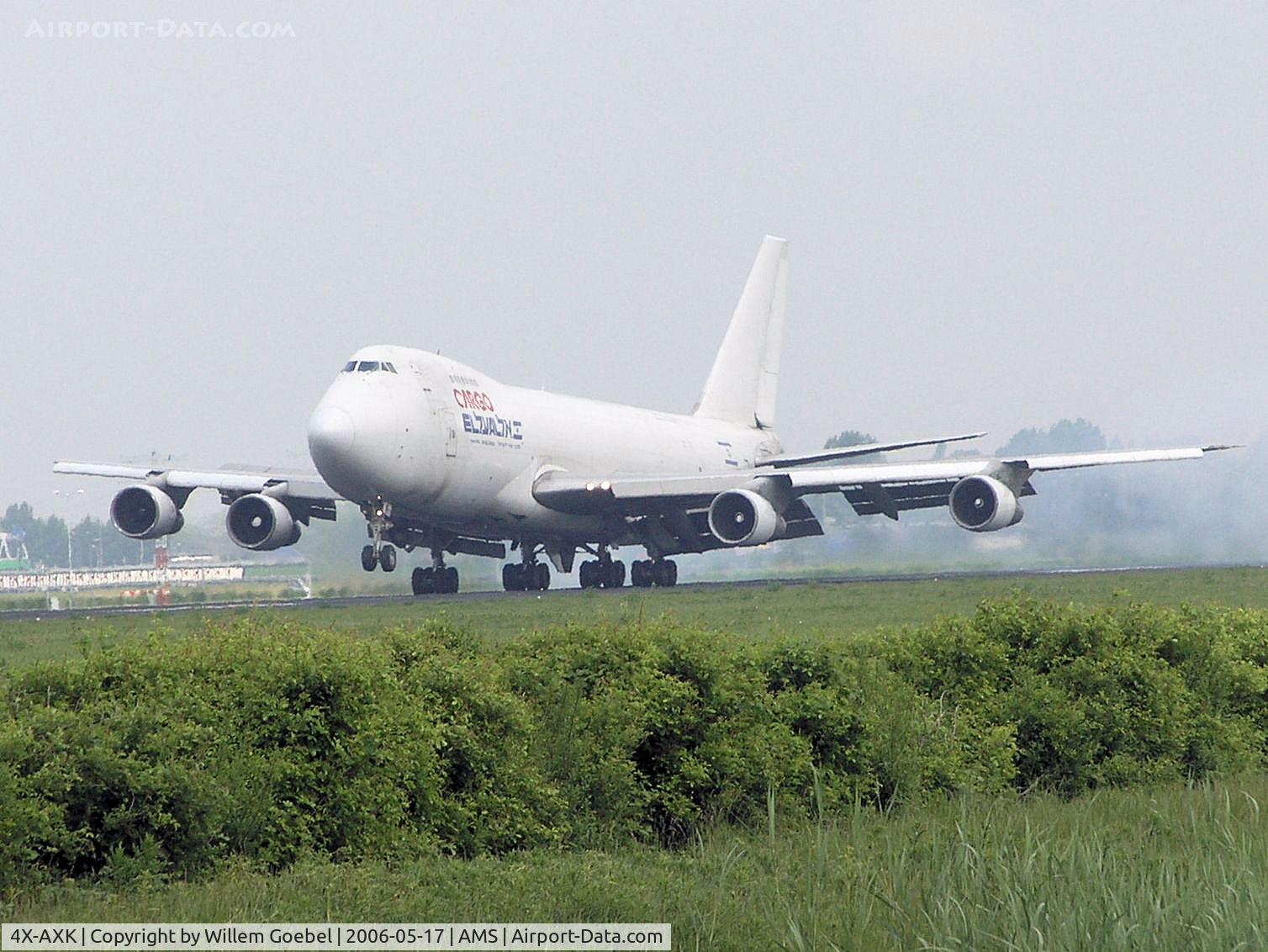4X-AXK, 1980 Boeing 747-245F C/N 22151, Landing on runway R18 of Amsterdam Airport