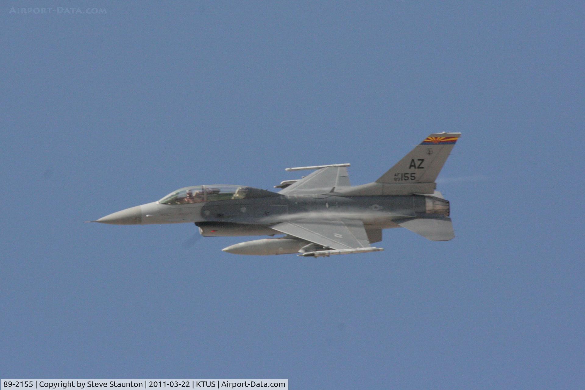 89-2155, General Dynamics F-16D Fighting Falcon C/N 1D-030, Taken at Tucson International Airport, in March 2011 whilst on an Aeroprint Aviation tour