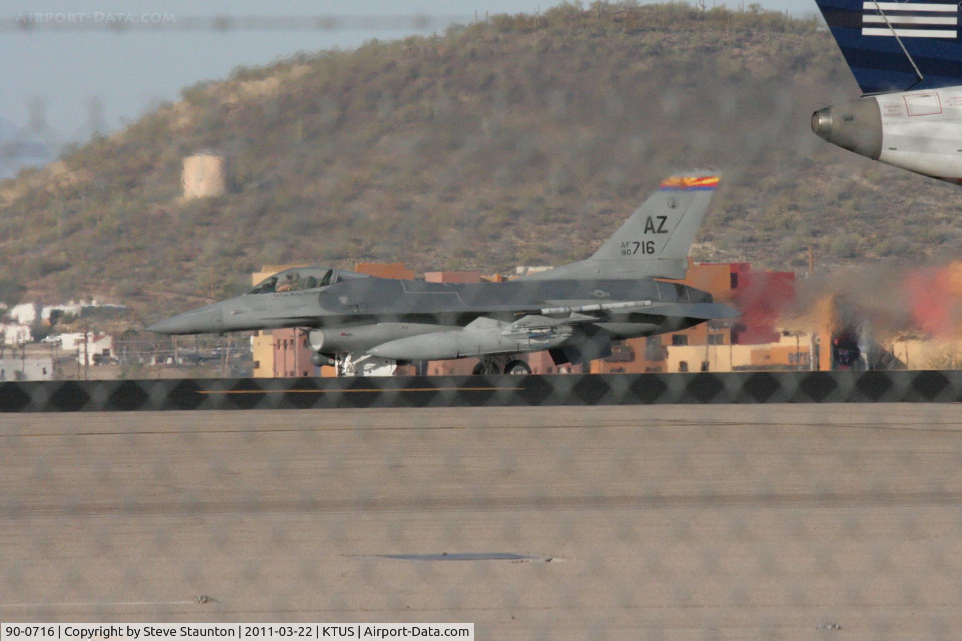 90-0716, General Dynamics F-16C C/N 1C-324, Taken at Tucson International Airport, in March 2011 whilst on an Aeroprint Aviation tour