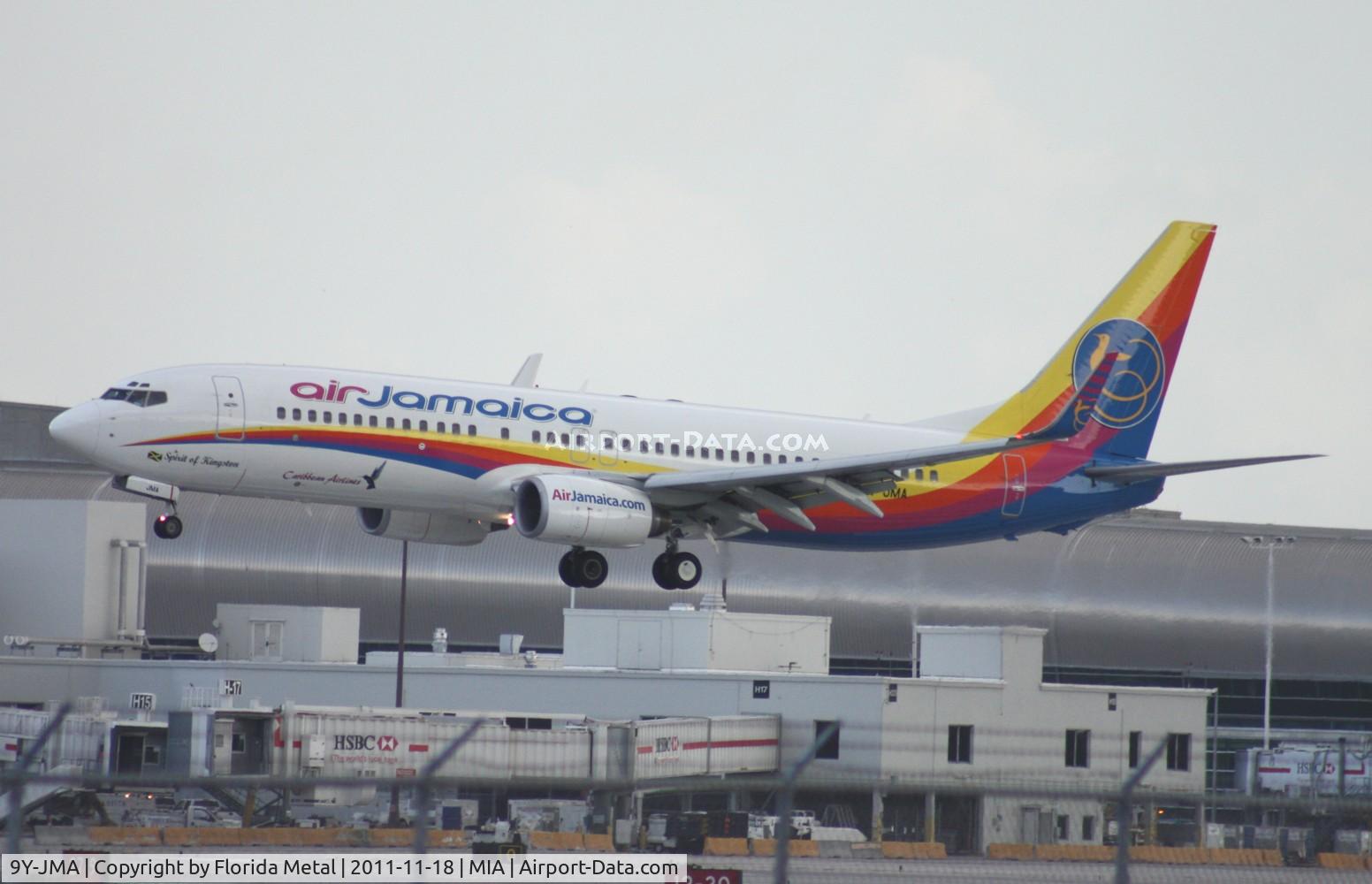 9Y-JMA, 2002 Boeing 737-8Q8 C/N 30645, Air Jamaica 737