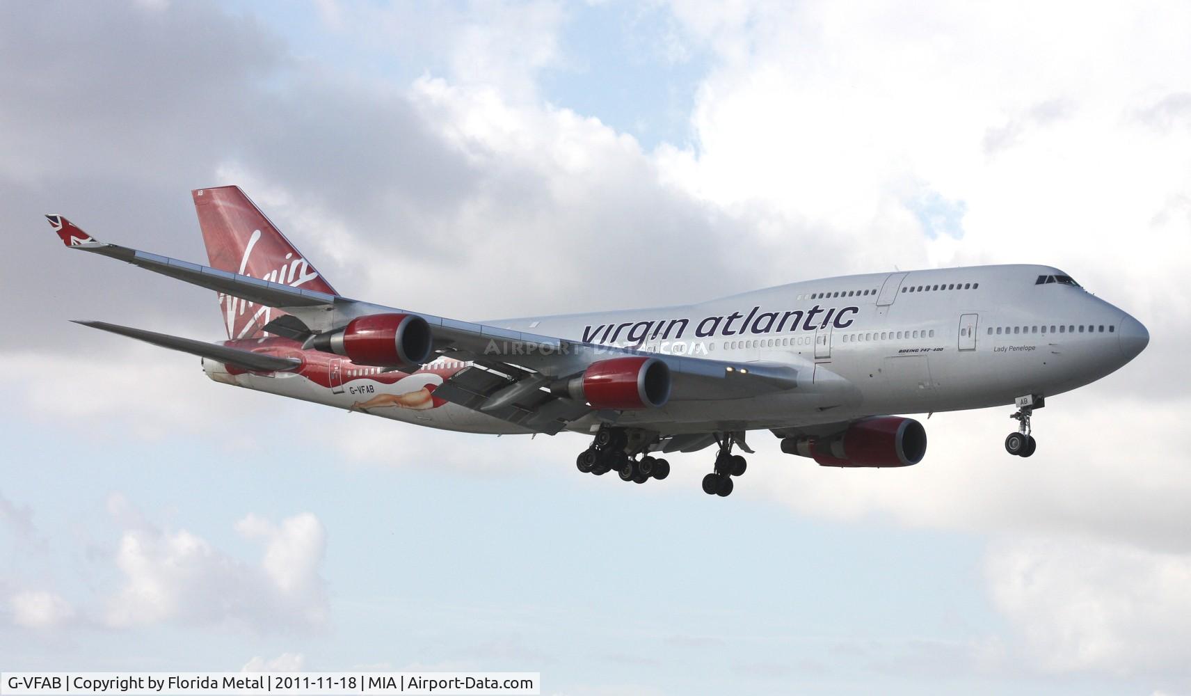 G-VFAB, 1994 Boeing 747-4Q8 C/N 24958, This is a Heathrow based Virgin 747, meaning we never see it come to MCO as all Virgin 747s at MCO are Gatwick, Manchester or Glasgow based.