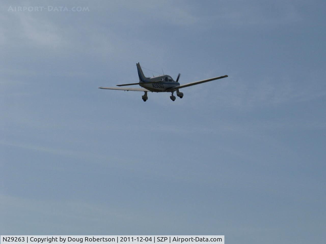 N29263, 1979 Piper PA-28-161 C/N 28-7916429, 1979 Piper PA-28-161 WARRIOR II, Lycoming O-320-D3G 160 Hp, takeoff climbout Rwy 22