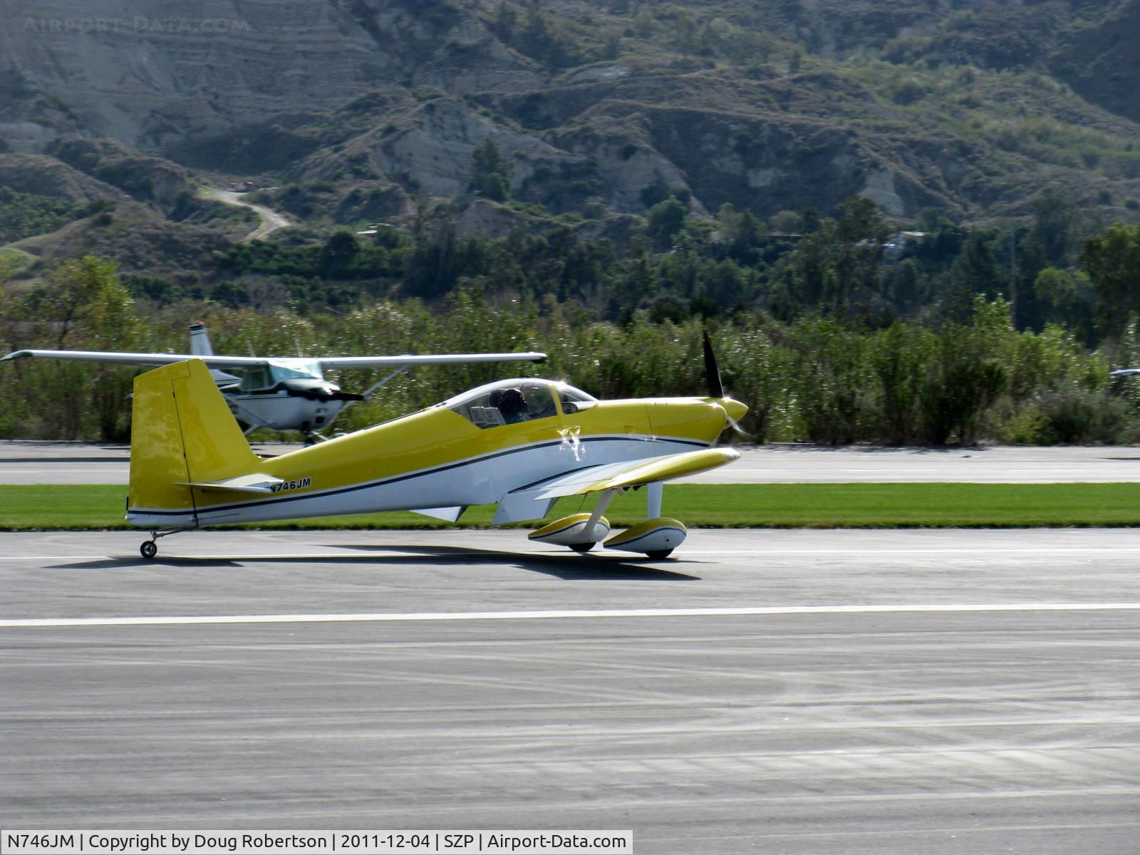 N746JM, 2007 Vans RV-7 C/N 71695, 2007 Malherbe/Malherbe VAN's RV-7, landing roll Rwy 22