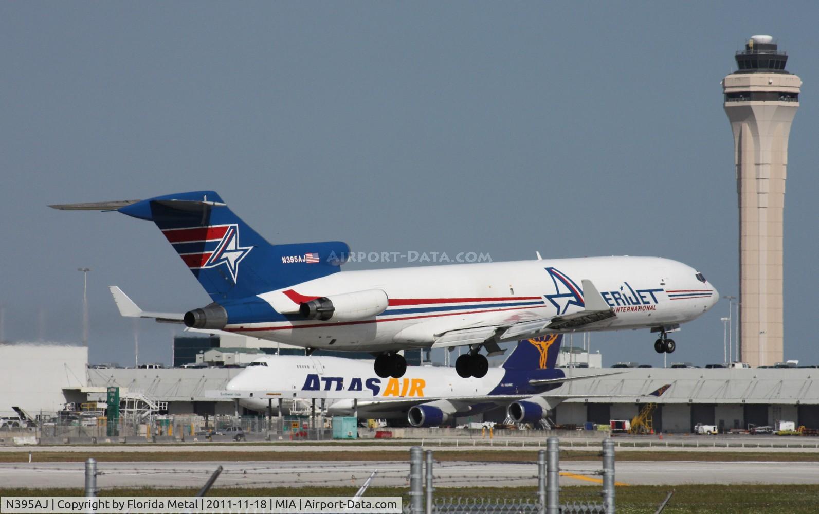 N395AJ, 1975 Boeing 727-233F C/N 21100, When I was at MIA in 2001, I saw a ton of 727s, probably the most common aircraft there with American operating the majority, in 2011 of my 4 trips this year this was the only operating one I seen