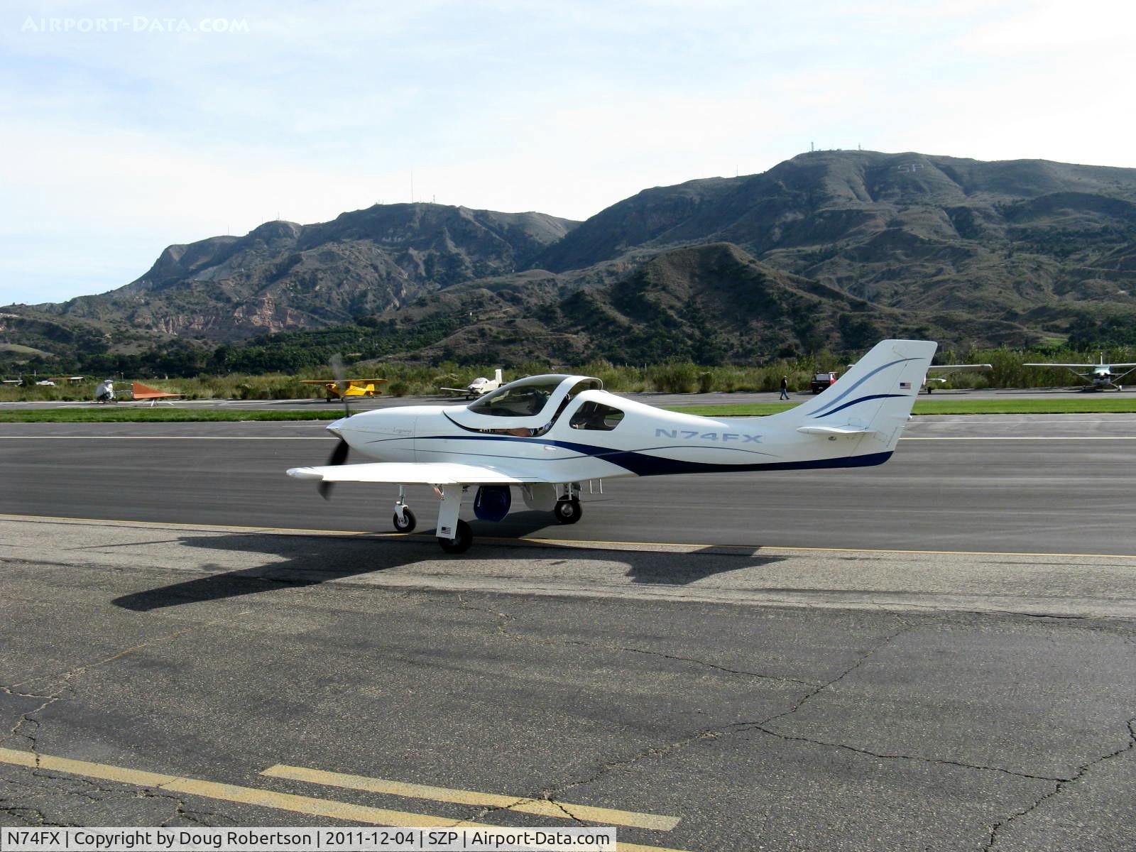 N74FX, 2007 Lancair Legacy C/N L2K-283, 2007 Larson LANCAIR LEGACY, Continental IO-550 310 Hp sleek speedster, three blade prop, taxi back after landing 22