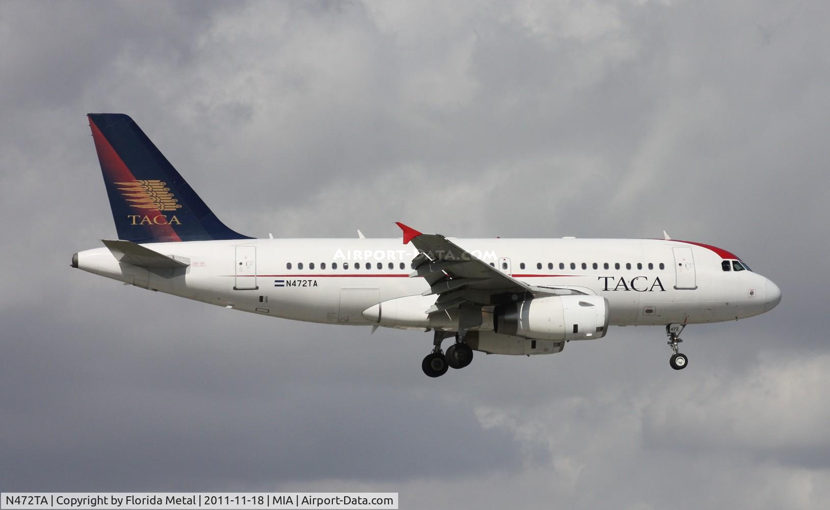 N472TA, 1999 Airbus A319-132 C/N 1113, Taca A319 landing 9