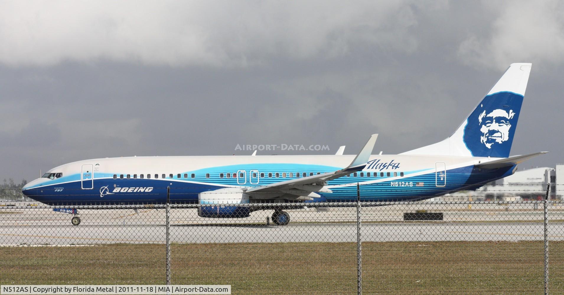 N512AS, 2008 Boeing 737-890 C/N 39043, Alaska Boeing colors 737-800