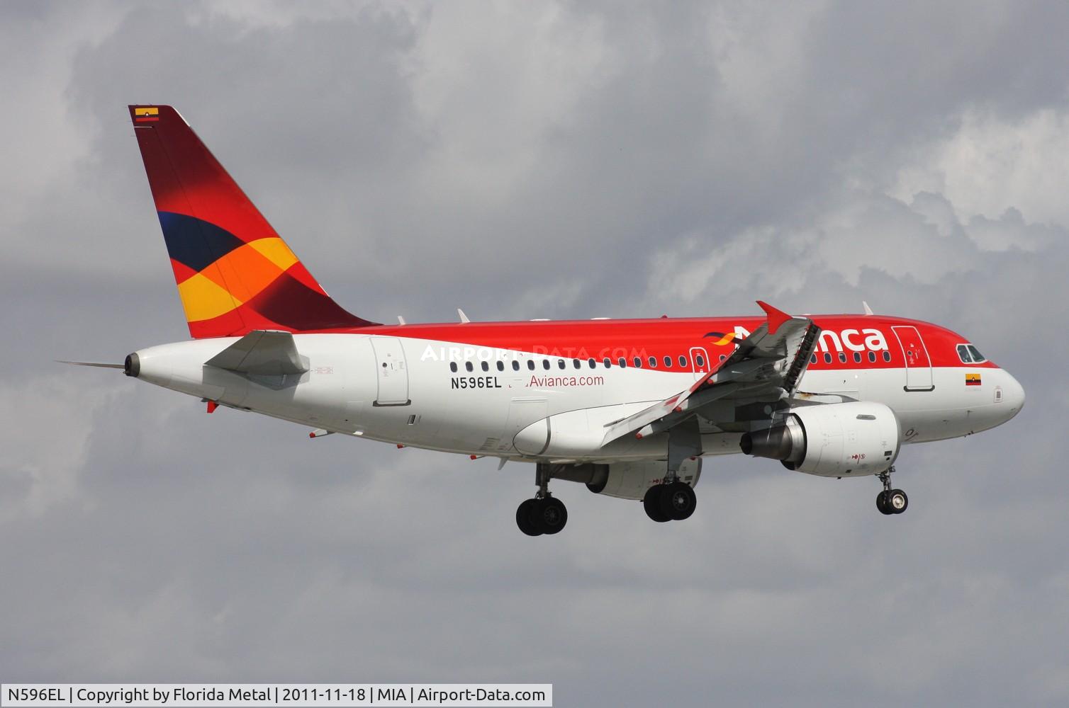 N596EL, 2005 Airbus A318-111 C/N 2523, Avianca A318