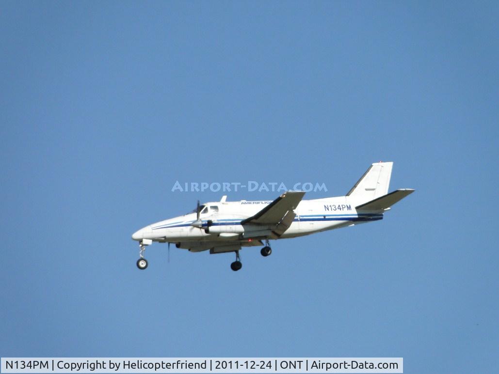 N134PM, 1968 Beech 99 C/N U-34, On final for runway 26L