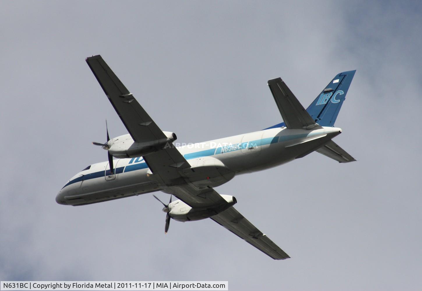 N631BC, 1986 Saab 340A C/N 340A-061, IBC Airways Saab 340 departing Runway 27