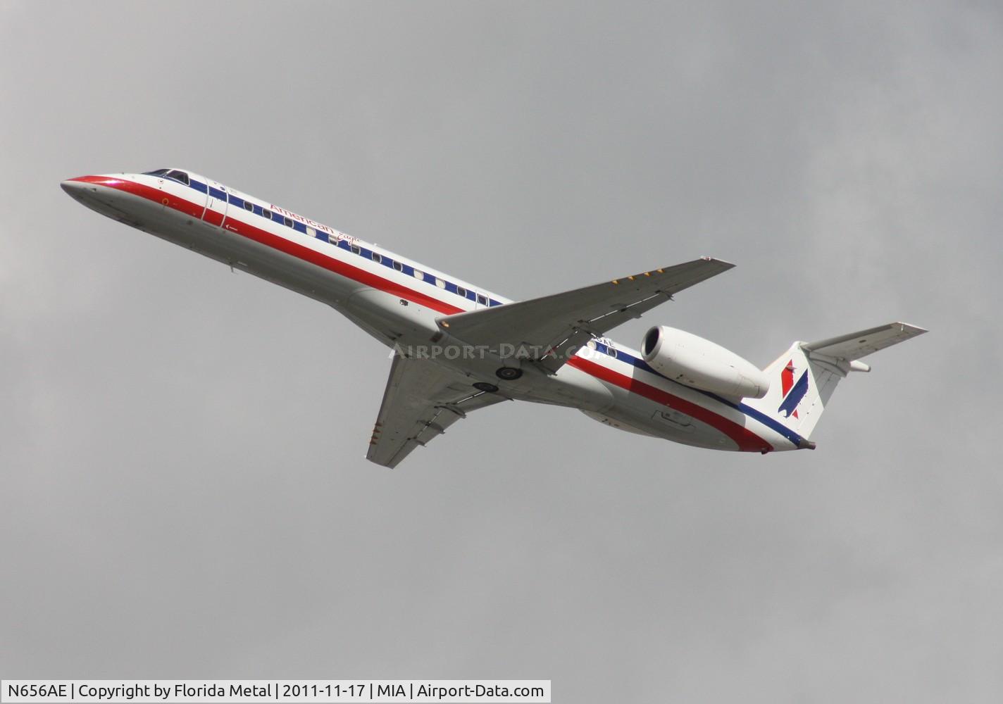 N656AE, 2003 Embraer ERJ-145LR (EMB-145LR) C/N 145740, Eagle E145 departing Runway 26L