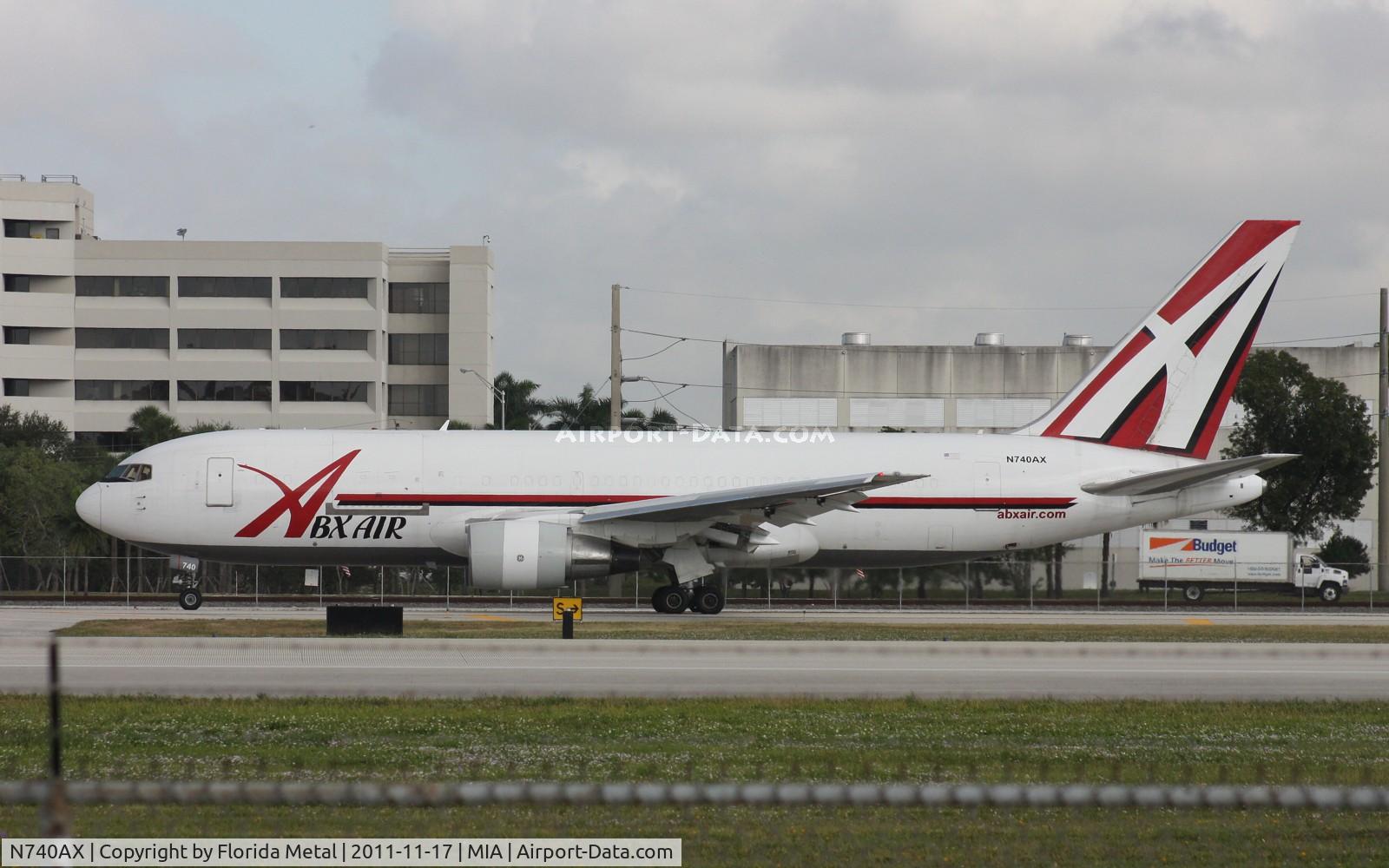 N740AX, 1983 Boeing 767-232 C/N 22213, ABX 767 in front of El Dorado getting ready to depart