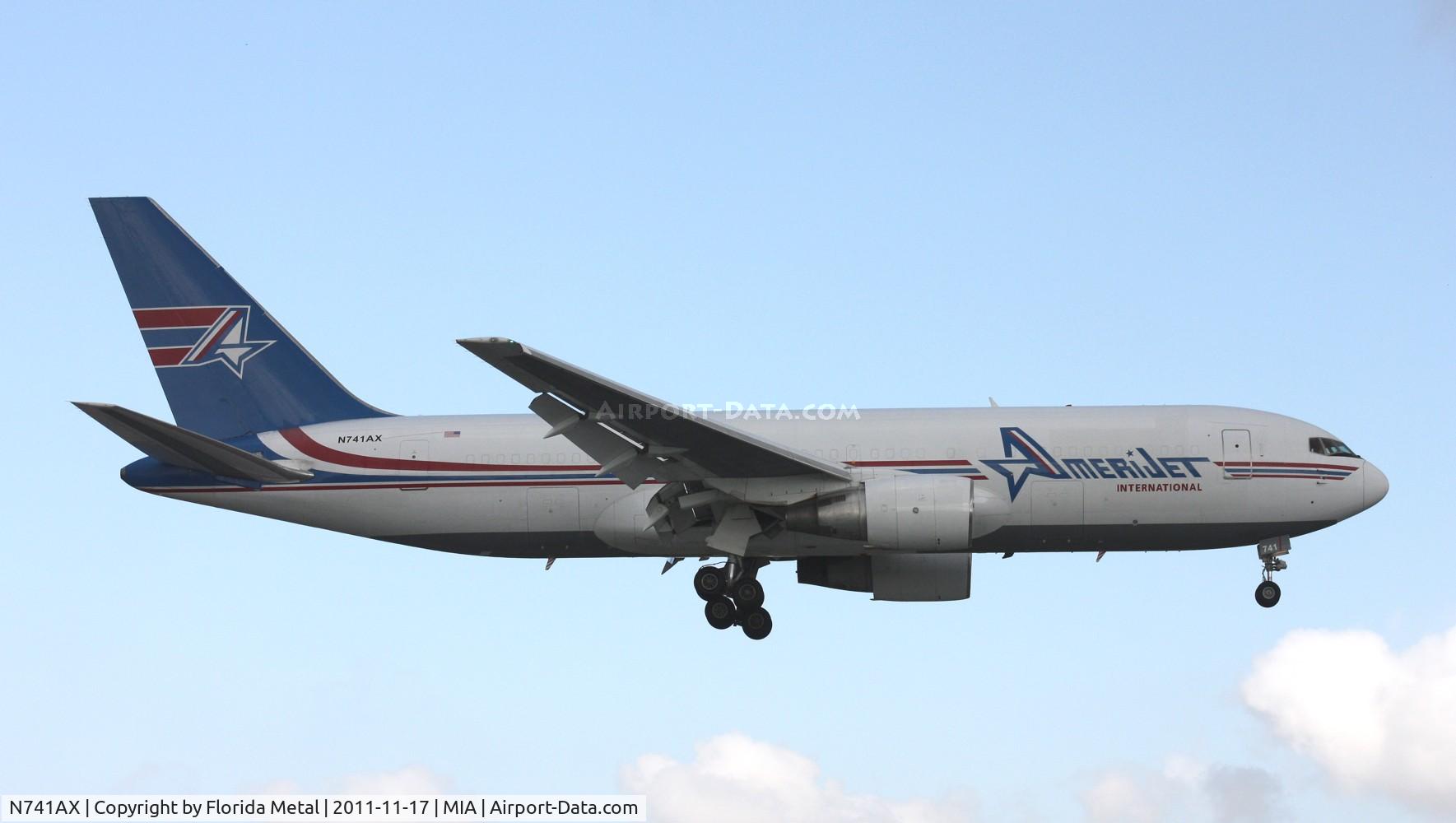 N741AX, 1982 Boeing 767-232 C/N 22215, Amerijet 767 with a cloud