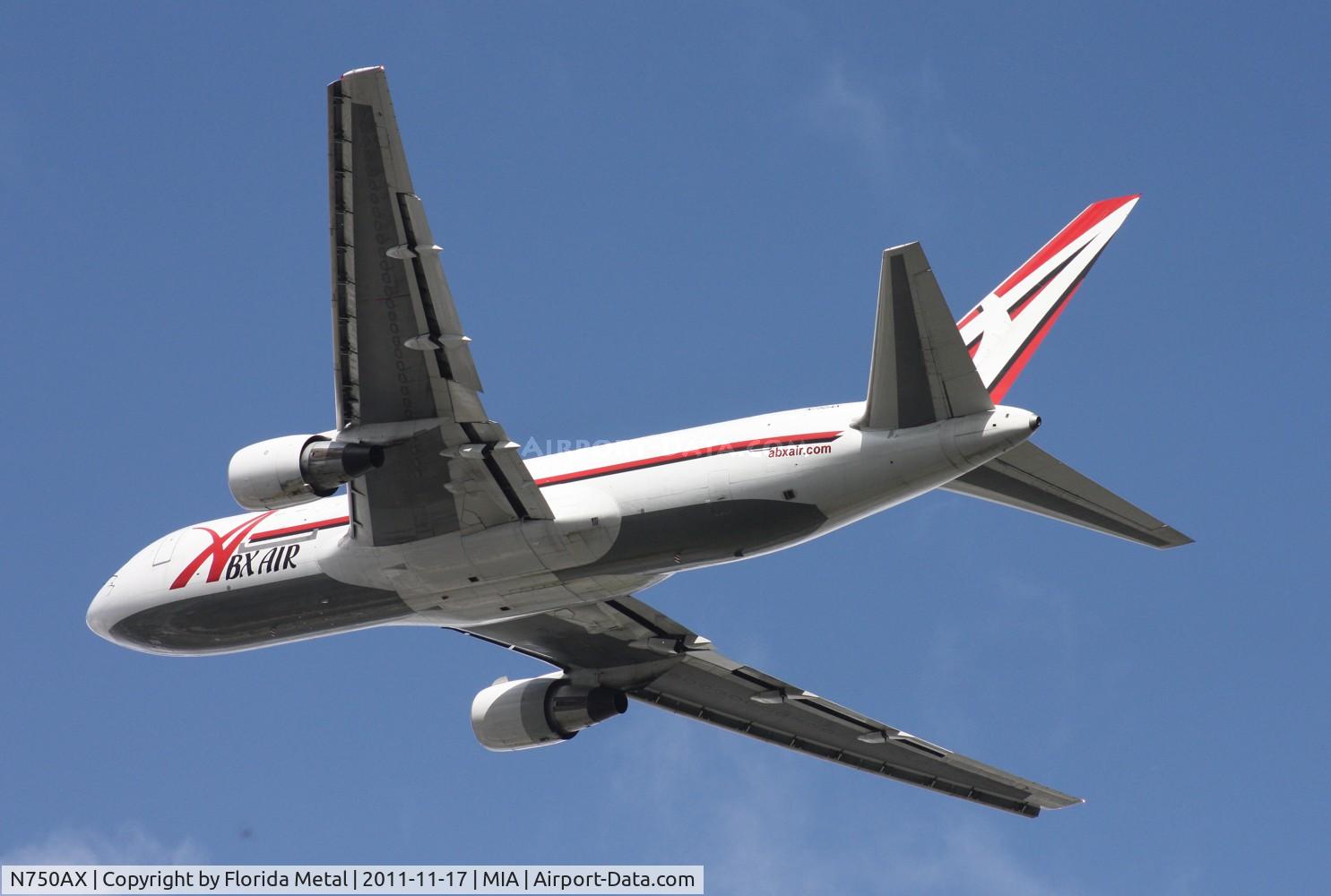 N750AX, 1984 Boeing 767-232 C/N 22227, ABX 767 departing runway 27
