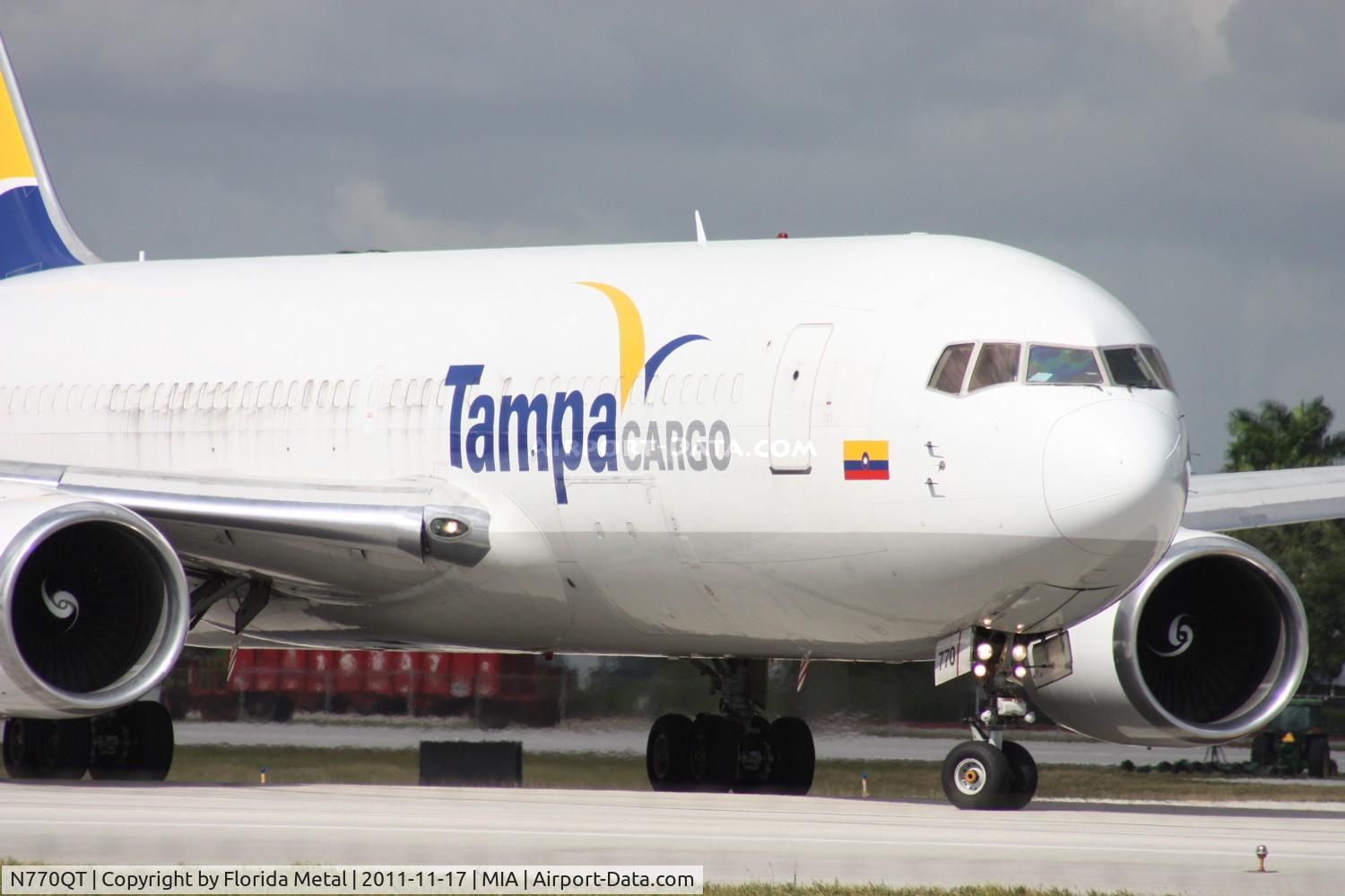 N770QT, 1987 Boeing 767-241 C/N 23802, Tampa Colombia cleared for departure on 9