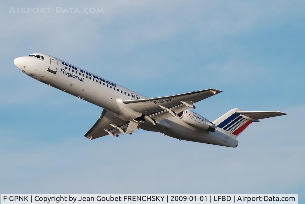 F-GPNK, 1990 Fokker 100 (F-28-0100) C/N 11324, REGIONAL TO MRS