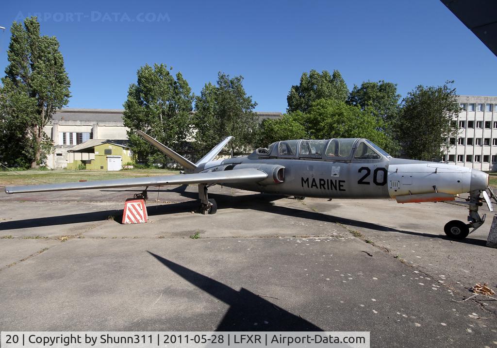 20, Fouga CM-175 Zephyr C/N 20, Preserved outside Museum...