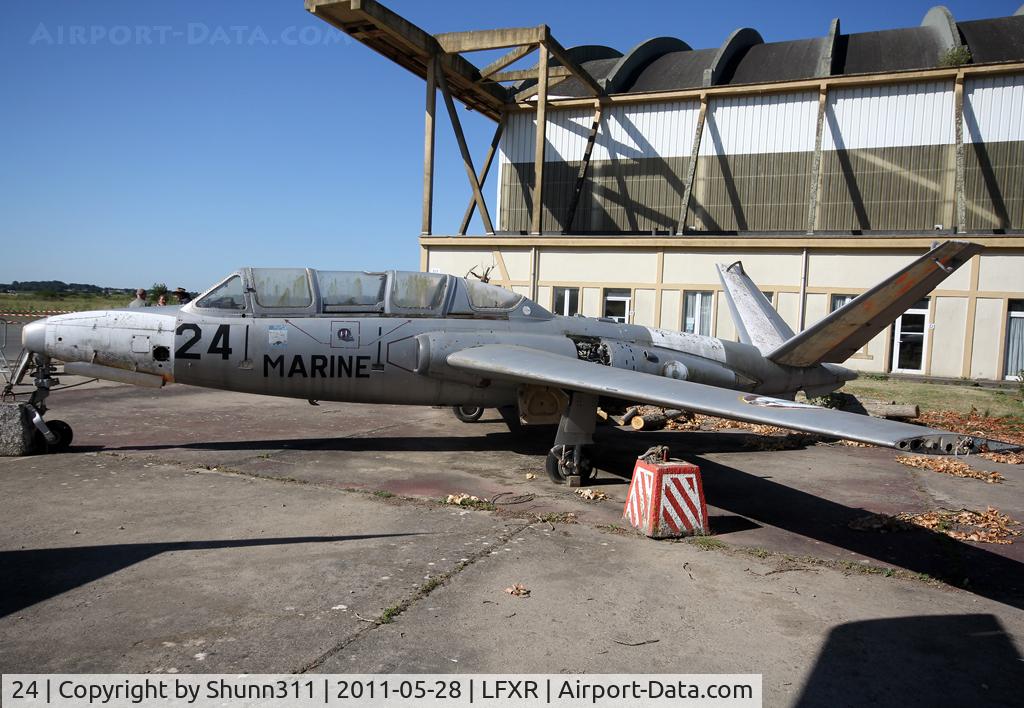 24, Fouga CM-175 Zephyr C/N 24, Preserved outside Museum...