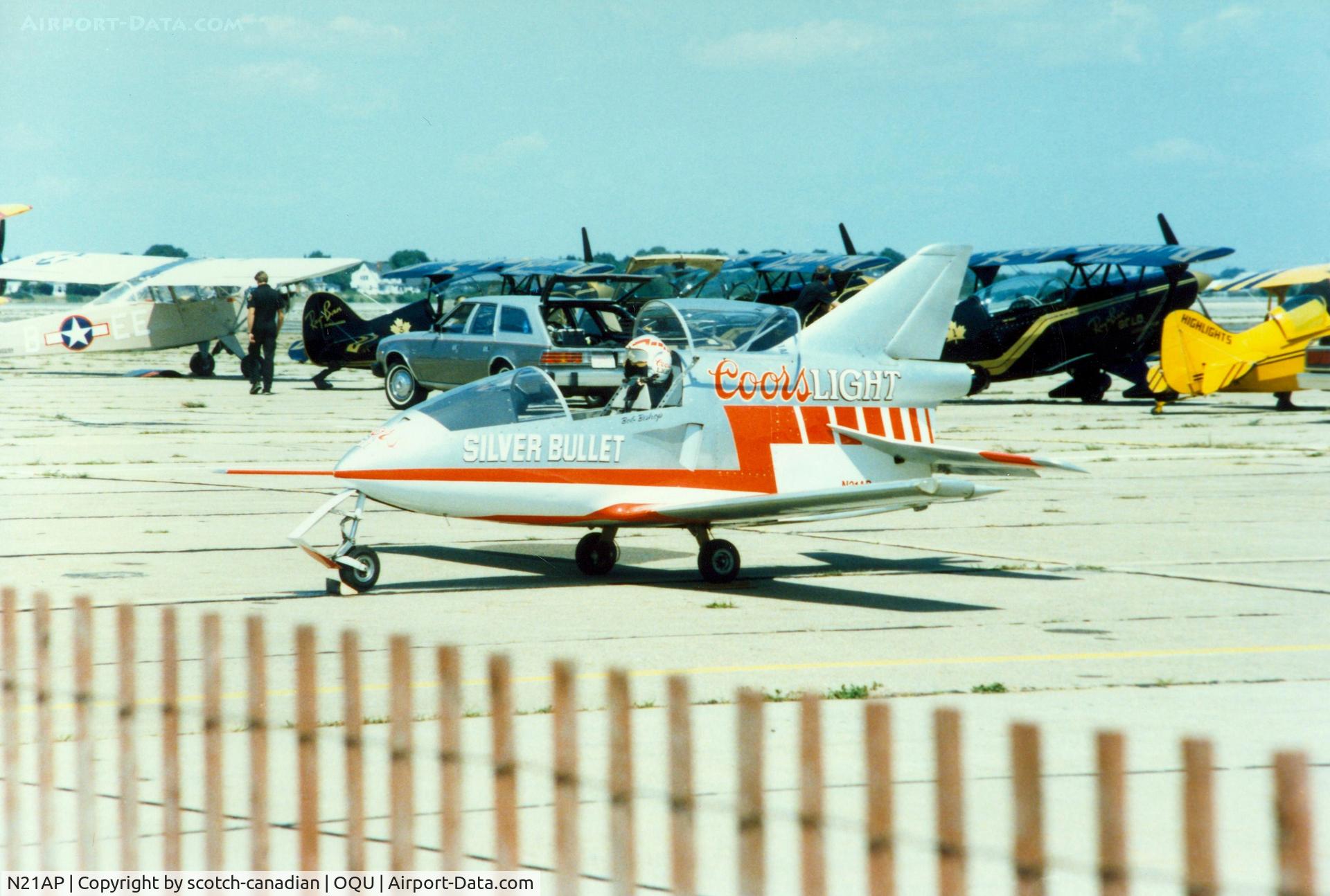 N21AP, 1976 Bishop AEROJET SPECIAL C/N 002, 1976 Bishop Aerojet Special N21AP at Quonset State Airport, North Kingstown, RI - circa 1980's