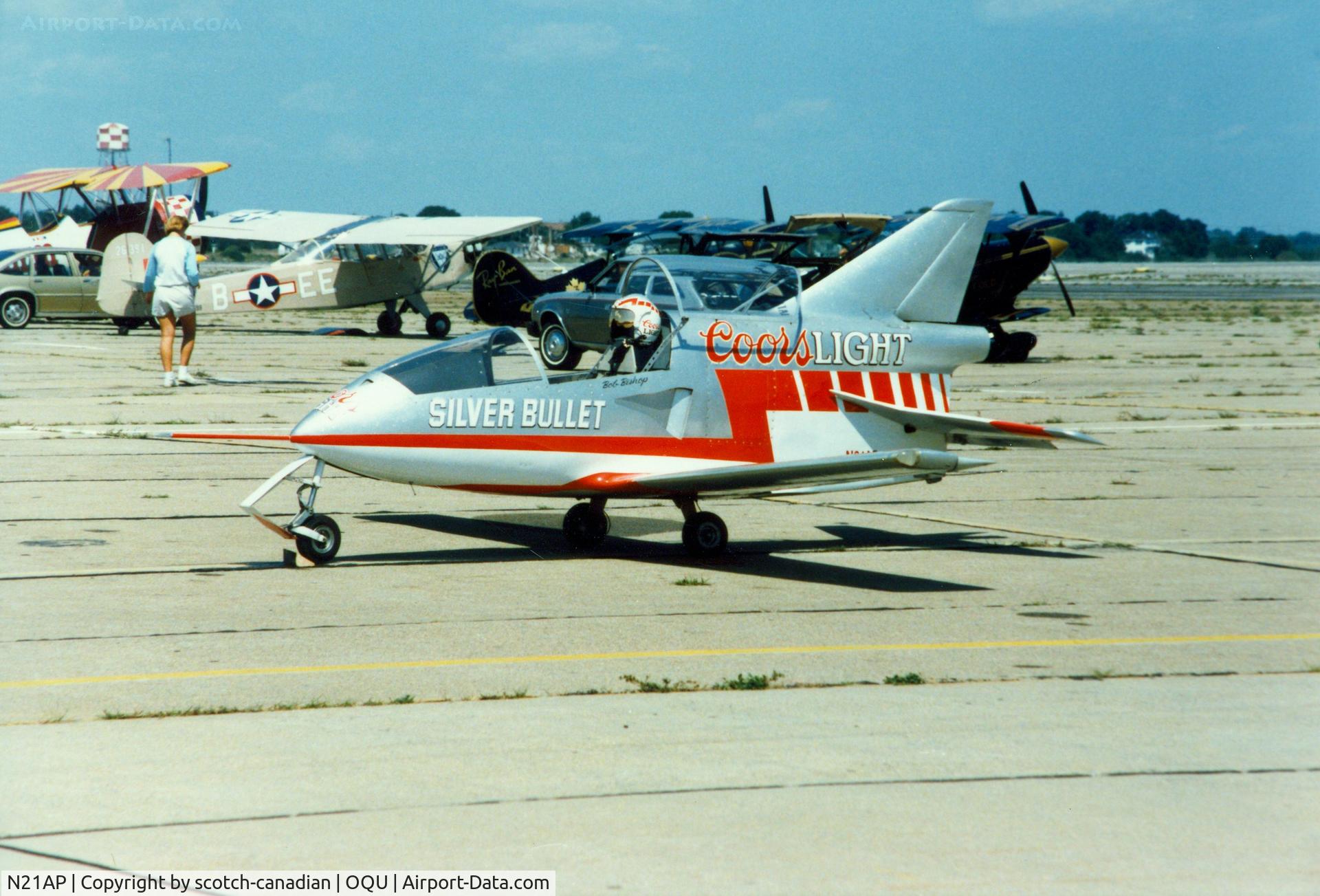 N21AP, 1976 Bishop AEROJET SPECIAL C/N 002, 1976 Bishop Aerojet Special N21AP at Quonset State Airport, North Kingstown, RI - circa 1980's