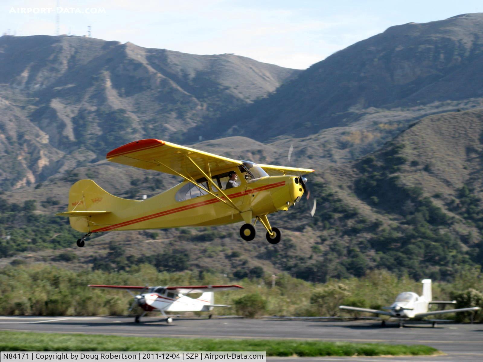 N84171, 1946 Aeronca 7AC Champion C/N 7AC-2859, 1946 Aeronca 7AC CHAMPION, Continental A&C65 65 Hp, takeoff climb Rwy 22