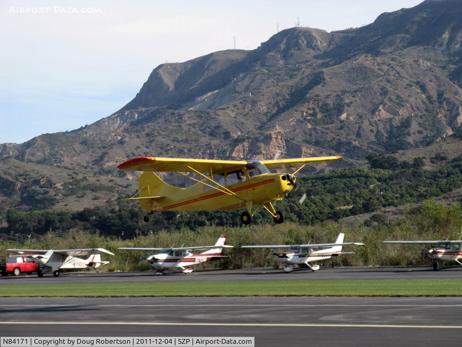 N84171, 1946 Aeronca 7AC Champion C/N 7AC-2859, 1946 Aeronca 7AC CHAMPION, Continental A&C65 65 Hp, takeoff climb Rwy 22