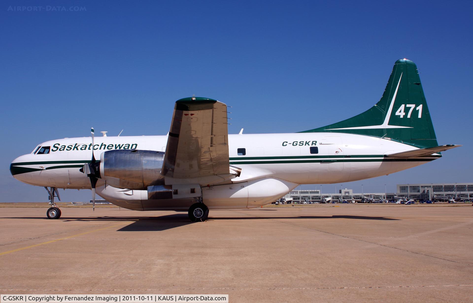 C-GSKR, 1959 Convair 440 Metropolitan C/N 509, Saskatchewan Province CV580 Tanker (2nd to last CV580 built)