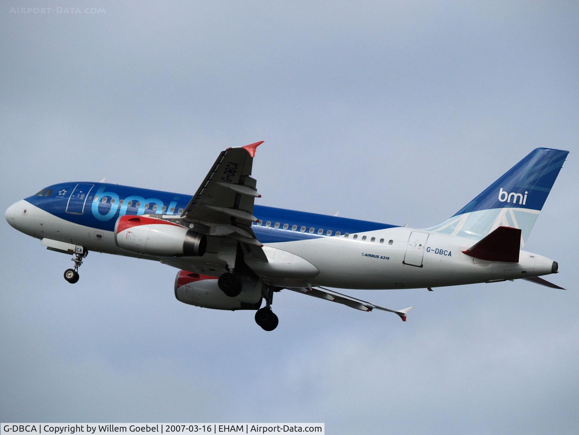 G-DBCA, 2004 Airbus A319-131 C/N 2098, Take off from Amsterdam Airport of runway 24