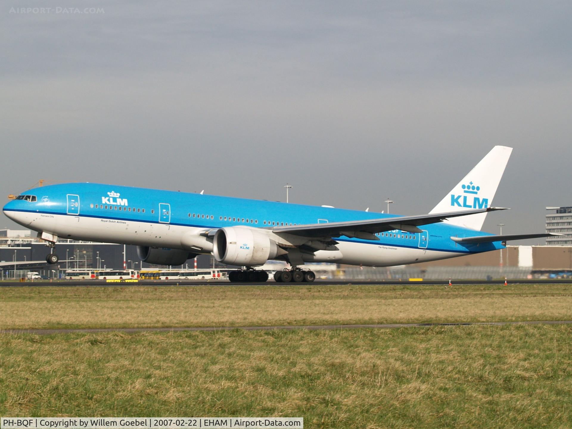 PH-BQF, 2004 Boeing 777-206/ER C/N 29398, Take off from Amsterdam Airport of runway 24