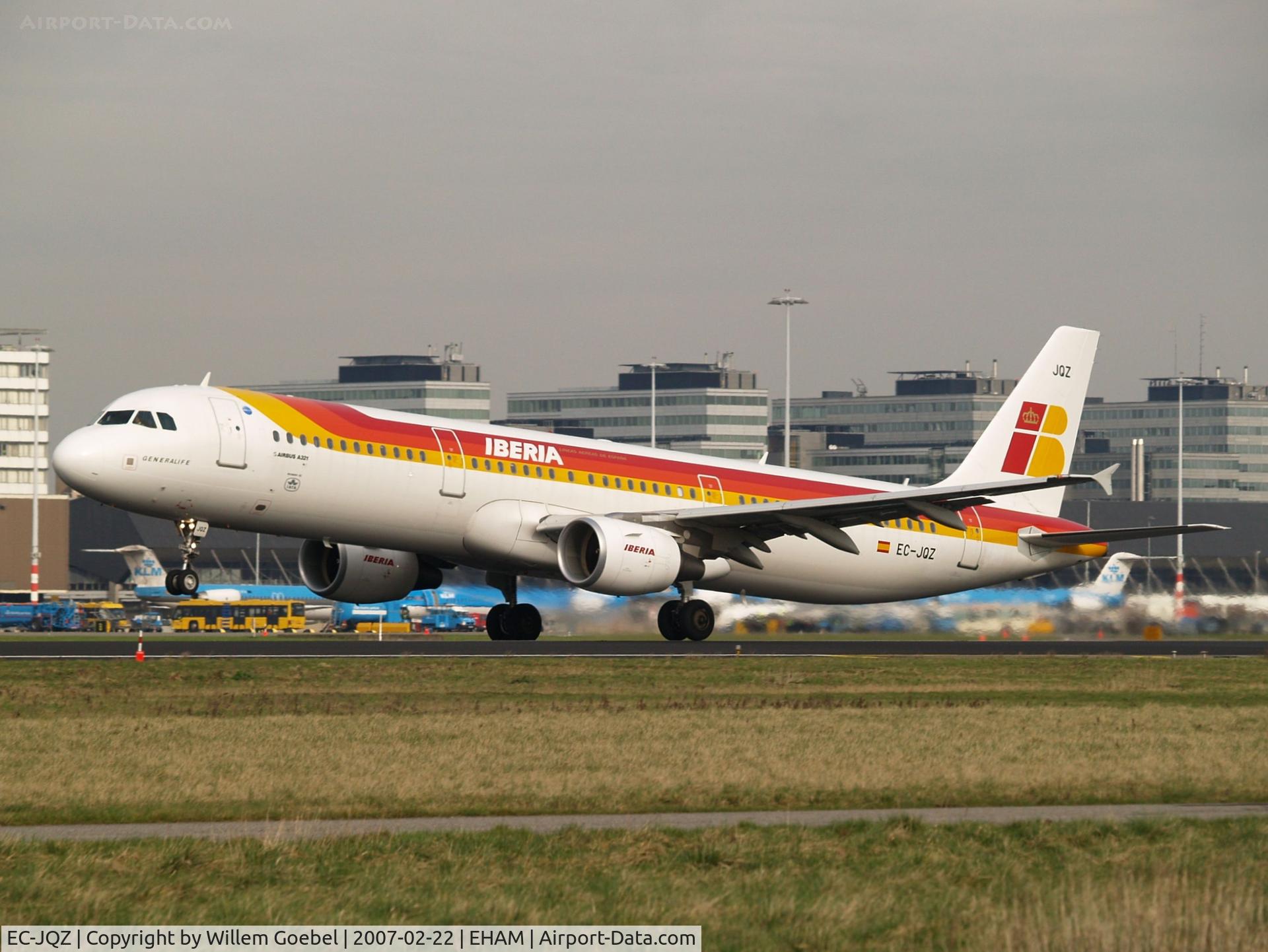 EC-JQZ, 2006 Airbus A321-211 C/N 2736, Take off from Amsterdam Airport of runway 24