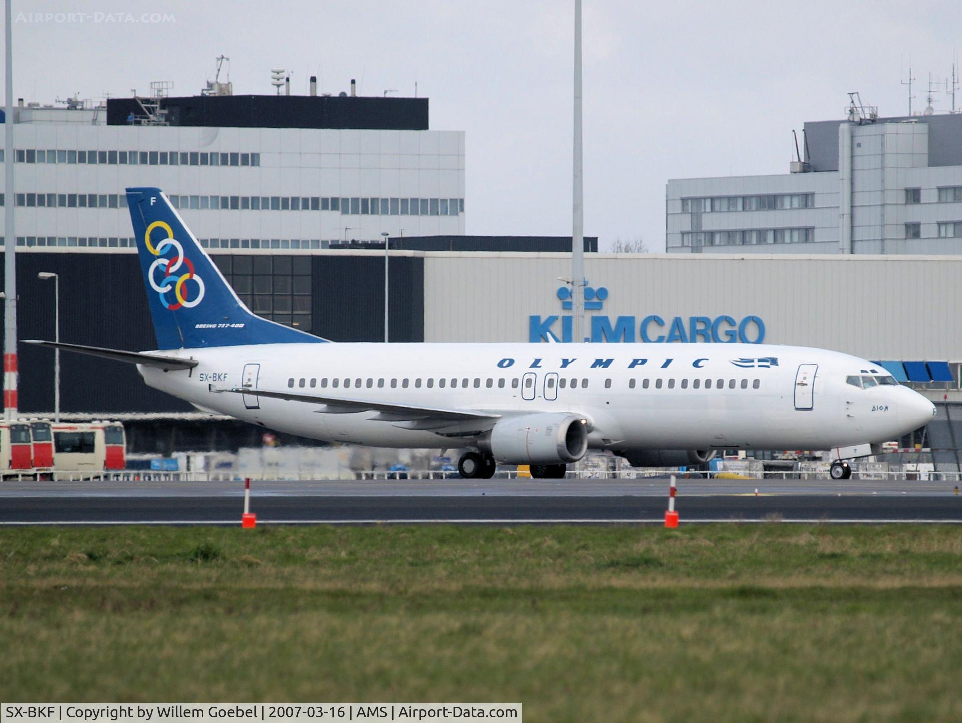 SX-BKF, 1991 Boeing 737-484 C/N 25430, Taxi to the gate