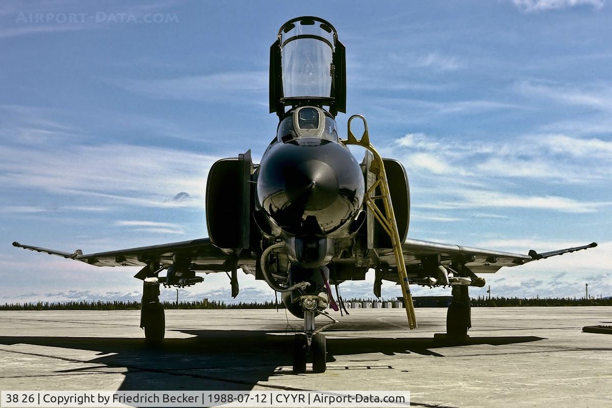 38 26, 1972 McDonnell Douglas F-4F Phantom II C/N 4681, flightline at Goose Bay