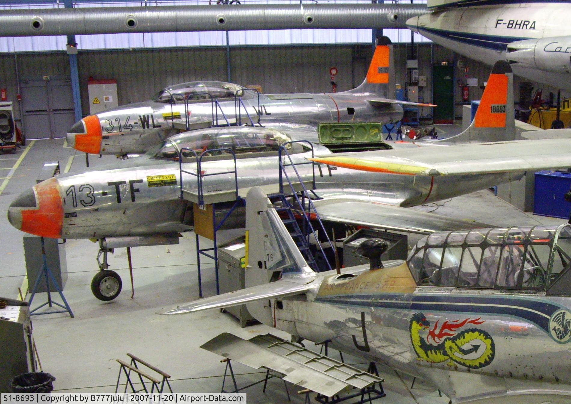 51-8693, Lockheed T-33A Shooting Star C/N 580-6477, use for maintenance training