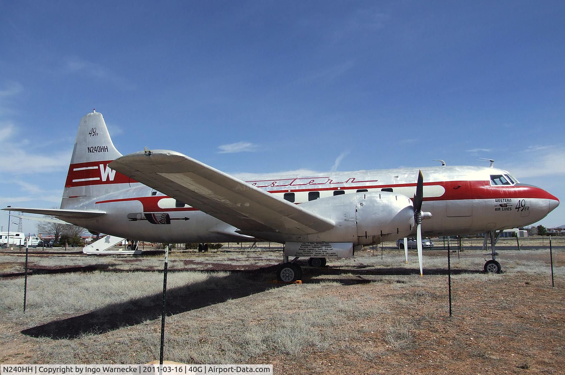 N240HH, 1948 Convair CV-240-1 C/N 47, Convair 240 at the Planes of Fame Air Museum, Valle AZ