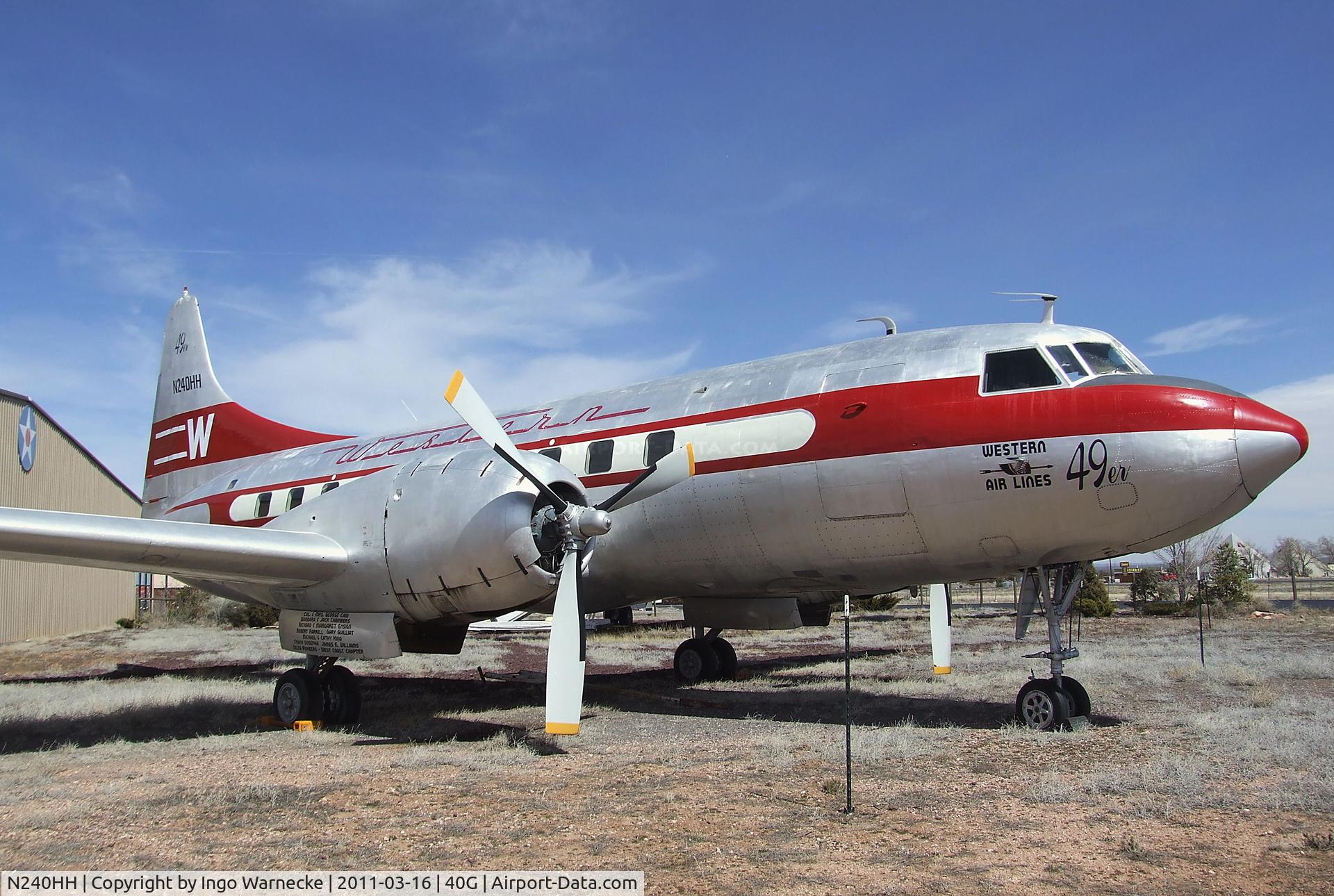 N240HH, 1948 Convair CV-240-1 C/N 47, Convair 240 at the Planes of Fame Air Museum, Valle AZ