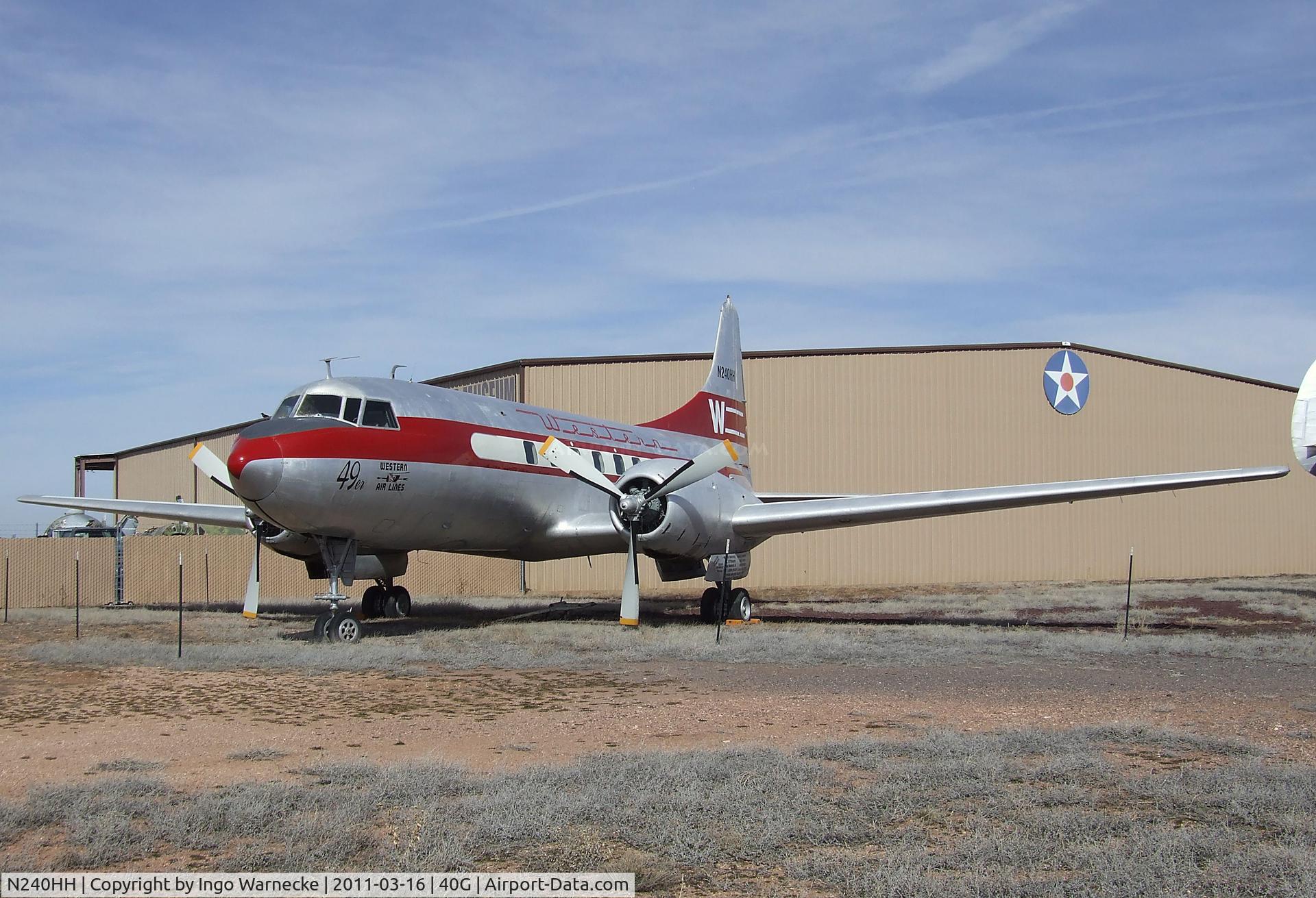 N240HH, 1948 Convair CV-240-1 C/N 47, Convair 240 at the Planes of Fame Air Museum, Valle AZ