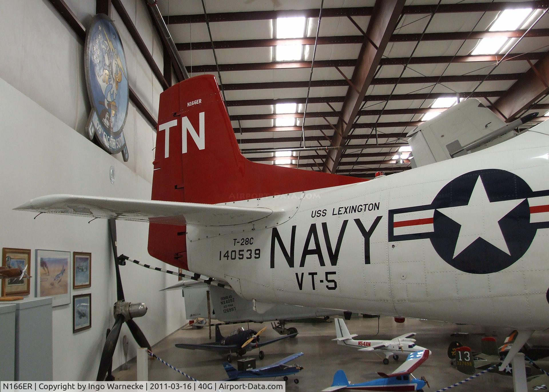 N166ER, 1954 North American T-28C Trojan C/N 226-116 (140539), North American T-28C Trojan at the Planes of Fame Air Museum, Valle AZ
