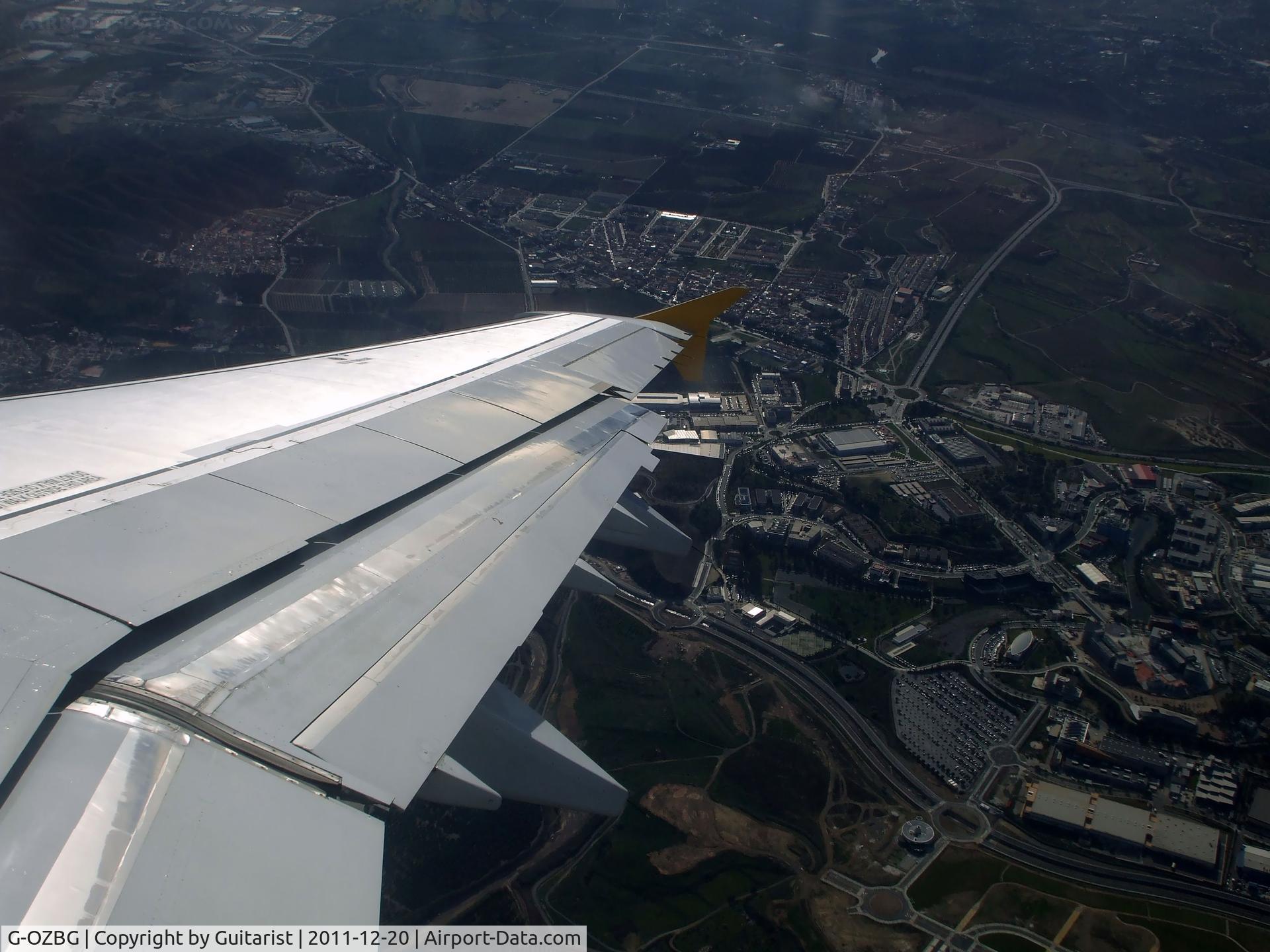 G-OZBG, 2003 Airbus A321-231 C/N 1941, Impressive right hand turn off 31 at AGP