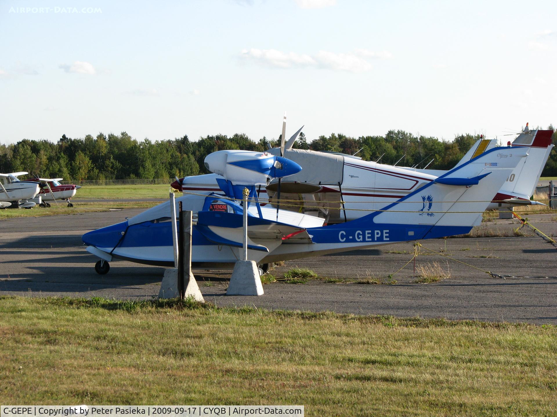 C-GEPE, 1998 Pereira Osprey II C/N 954, Was based at Quebec City International, perhaps it's still there.