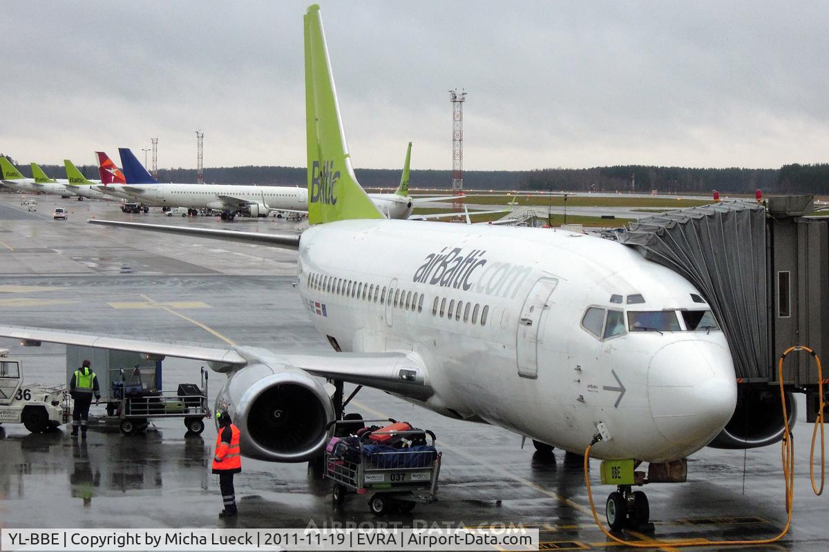 YL-BBE, 1998 Boeing 737-53S C/N 29073, At Riga