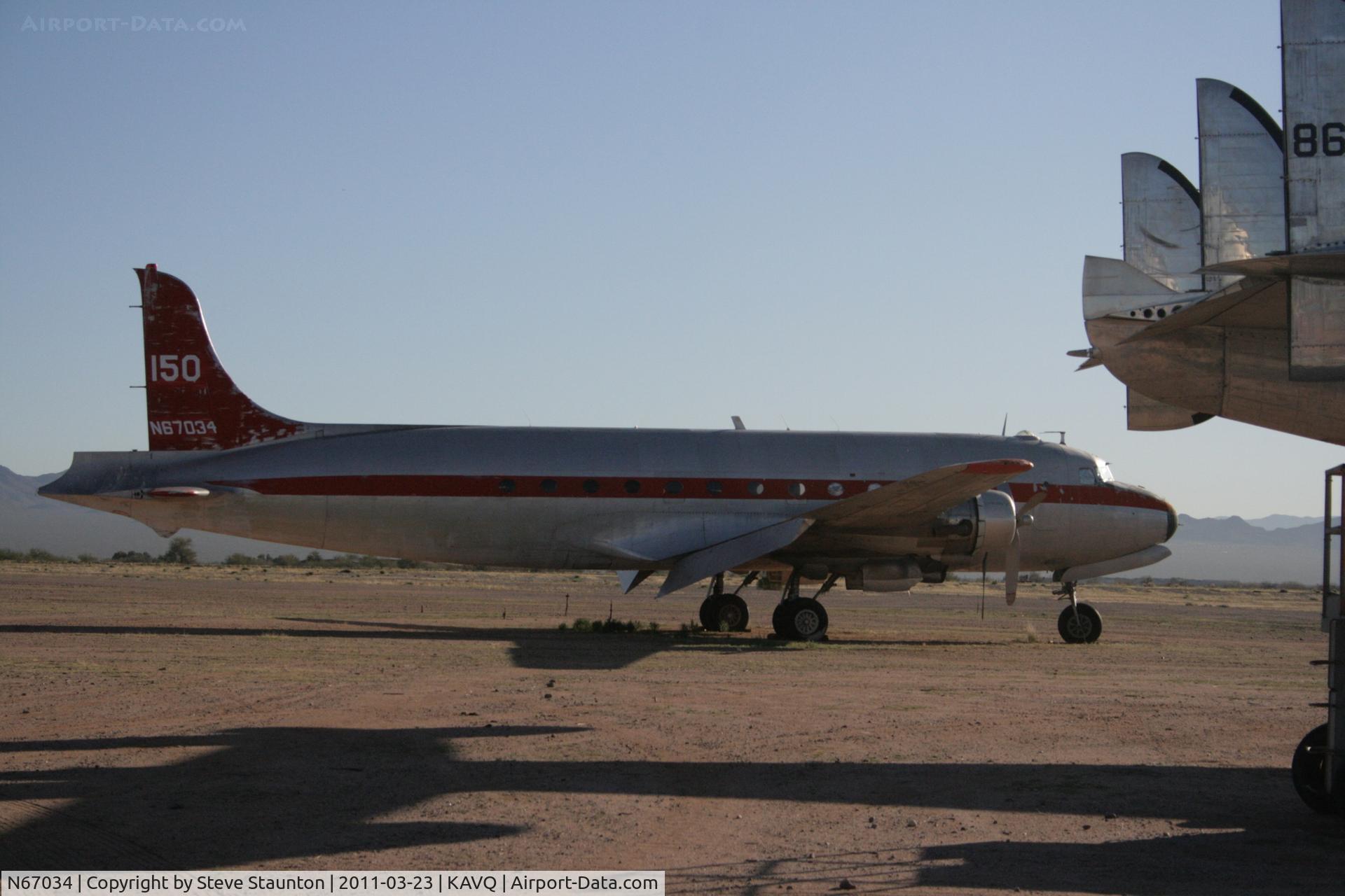 N67034, 1945 Douglas C-54Q Skymaster (DC-4) C/N 22202, Taken at Avra Valley Airport, in March 2011 whilst on an Aeroprint Aviation tour