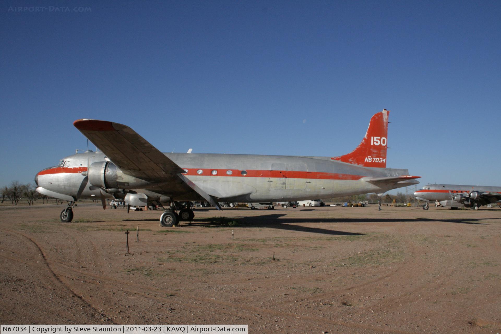 N67034, 1945 Douglas C-54Q Skymaster (DC-4) C/N 22202, Taken at Avra Valley Airport, in March 2011 whilst on an Aeroprint Aviation tour